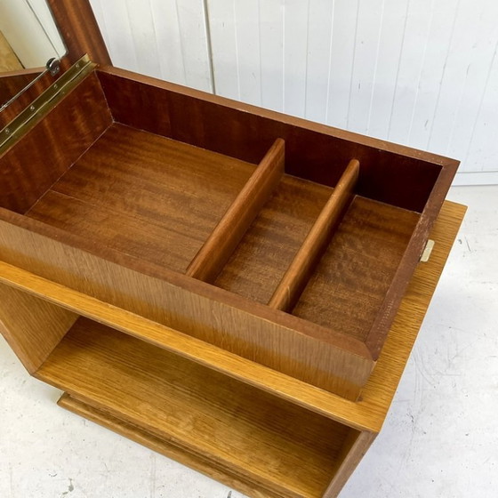 Image 1 of Midcentury vintage audio cabinet dressing table sewing cabinet Art Deco