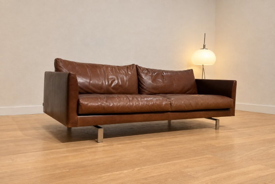 As good as new Montis Axel 2.5-seater Brown Leather + WARRANTY – 3-5 seaters (photo 3 of 10)