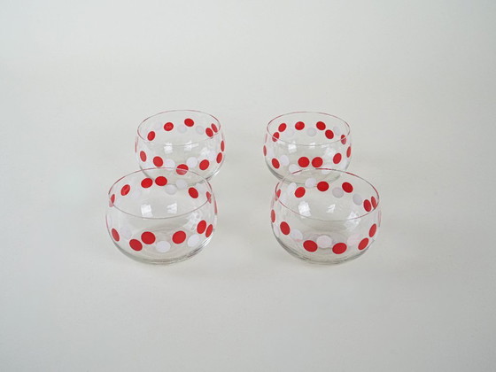 Image 1 of Set di ciotole in vetro, design italiano, anni '80, made in Italy