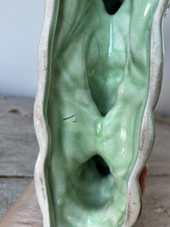 Vintage Belgian Art Deco Candle holder - Hubert Bequet – Ceramic (photo 10 of 11)