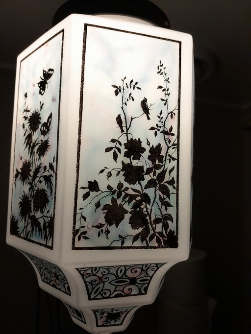 Art Deco ceiling lamp opaline