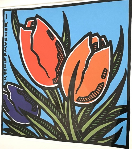 Henk Schiffmacher (1952) - Hollandse Tulpen – Litho's & Zeefdrukken, Papier (photo 4 of 5)