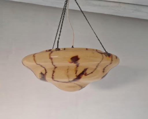 Vintage Scale Lamp With Marbled Glass