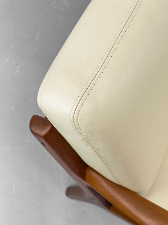 Canapé Senator 3 places en cuir et teck, par Ole Wanscher pour Cado, 1977 – Canapés 3 places, Leather (photo 13 of 26)