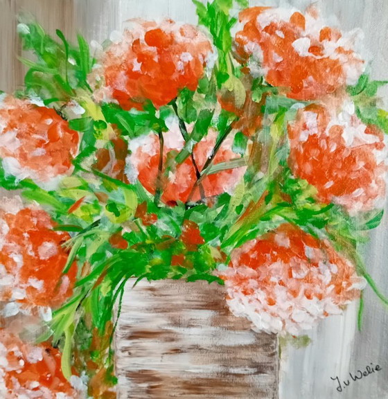 Image 1 of 3 flower paintings