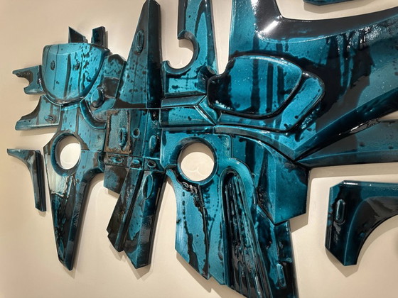 Affresco « Deep Green Lava Stone » di Olivia Cognet, Arte, Pietra, Nero (foto 5 di 6)