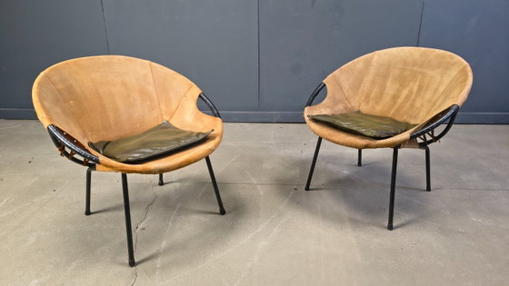 Image 1 of Vintage balloon chairs by Lush & co, 1960s - set of 4