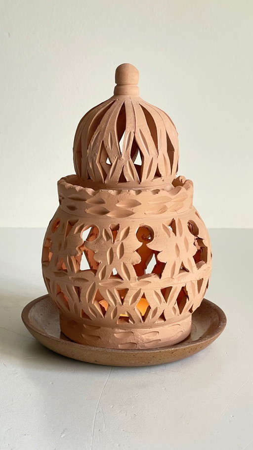 CANDLEPHORE Handmade candle jar in TERRACOTTA