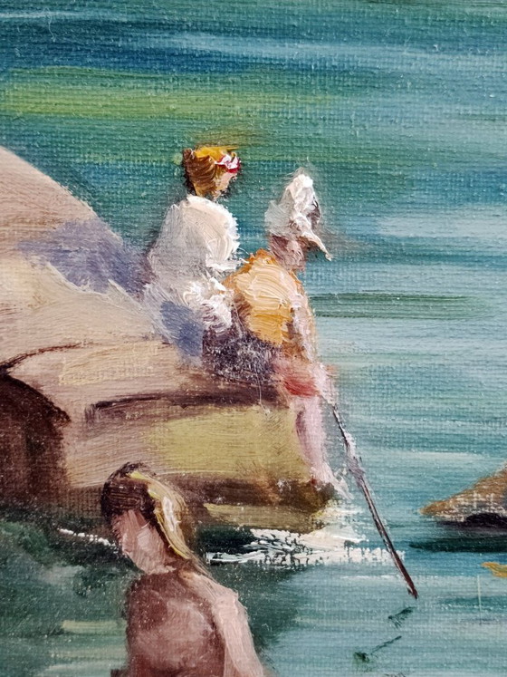 Léonida Beltrame (1904 - 2004) - San Fruttuoso di Camogli - Master Painting – Paintings & Drawings, Canvas (photo 3 of 11)