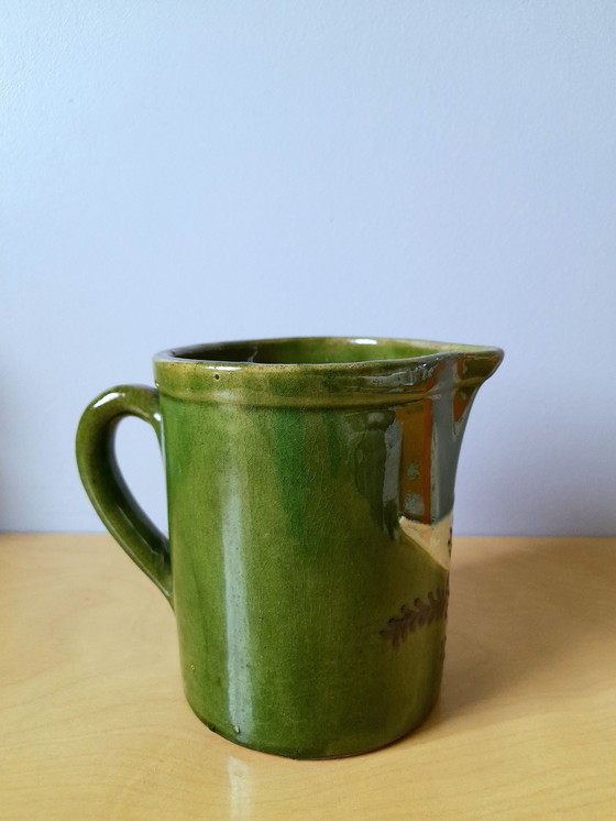 Image 1 of Pichet En Céramique À Décor D'Oiseau, 1960