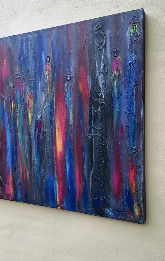 Figurines, large colorful painting. – Paintings & Drawings, Canvas (photo 5 of 11)