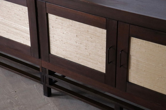 Image 1 of Leonardo Fiori voor ISA Bergamo Dressoir in Wengé en zeegras 1950