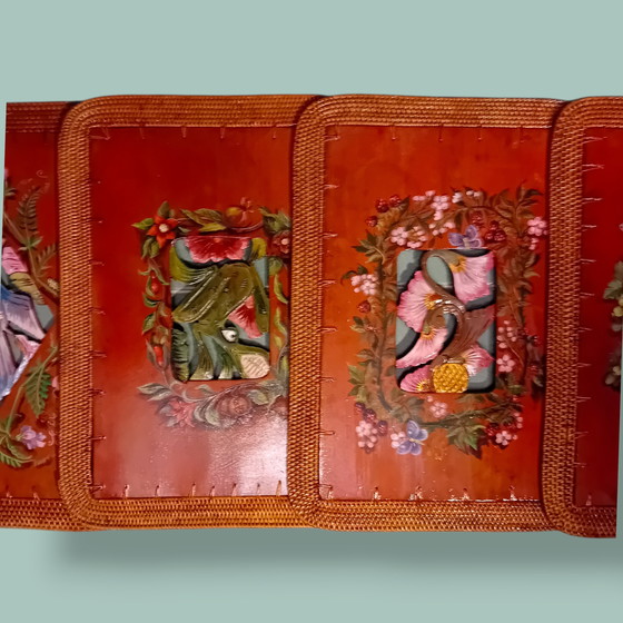 Image 1 of beautiful set of 4 napkins and a bowl.hand made