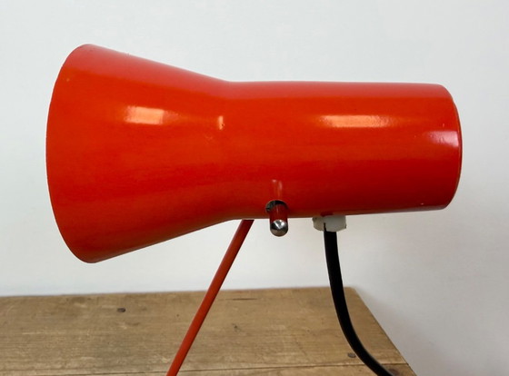 Vintage Red Table Lamp by Josef Hurka for Drupol, 1960s I – Iron, Metal (photo 6 of 21)