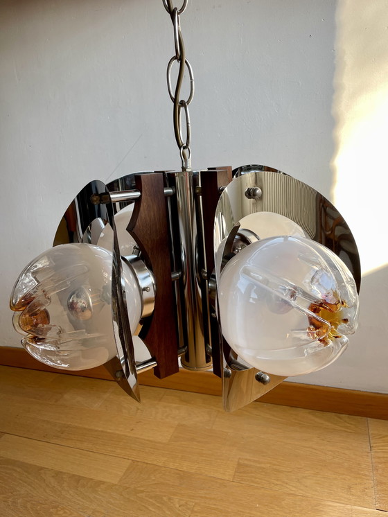 Image 1 of Lampe suspendue Mazzega Murano de l'ère spatiale