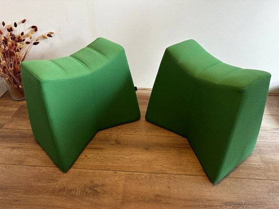 Image 1 of Taburete/puf NaughtOne Pinch design – verde – juego de 4