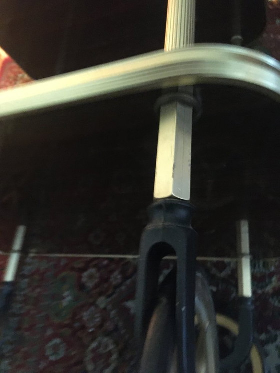 Image 1 of messing dienwagen met formica blad - Italiaanse stijl