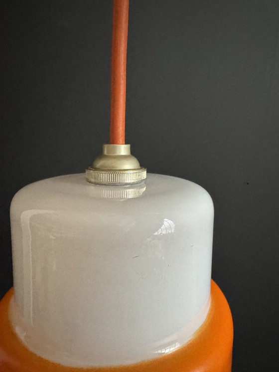 Image 1 of Lampada a sospensione arancione Space Age, anni '70