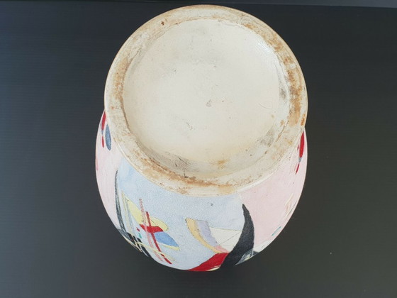 Image 1 of SUPERB & IMPORTANT VINTAGE ITALIAN VASE 1980 CERAMIC 80S 80'S 80s