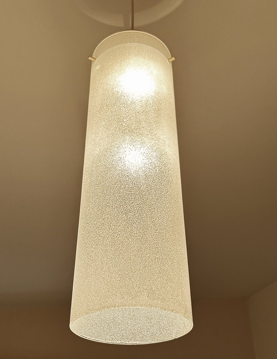 Image 1 of Very Large Mid Century Glass Pendant Lamp