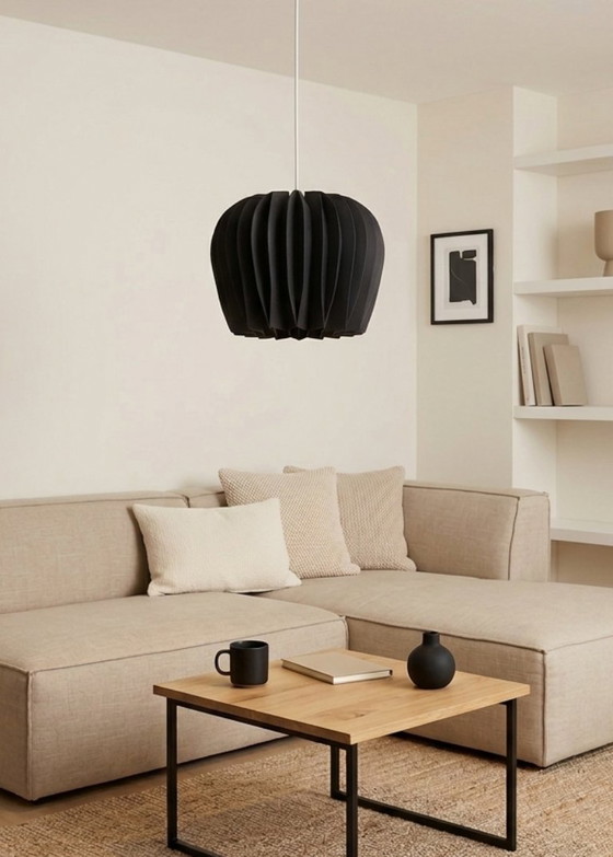 Image 1 of Designer Lamp - BLACK Bloom - Pendant Lamp - Eco-based Material