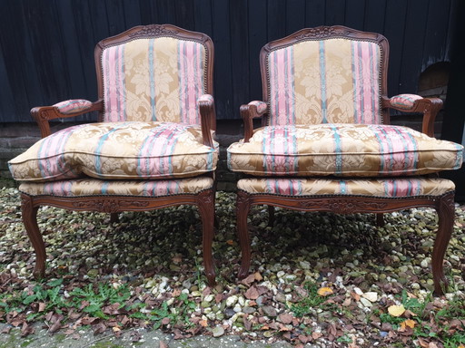 2 fauteuils baroques Louis