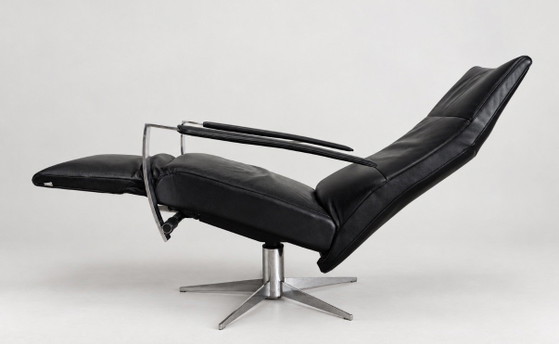 JORI Idaho Medium — Black Leather & Chrome – Adjustable recliner chair (photo 14 of 15)