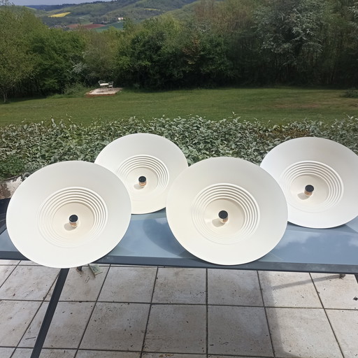 Set van 4 Vintage Thorn Aluminium Pendants 48 cm – Mid-Century Design