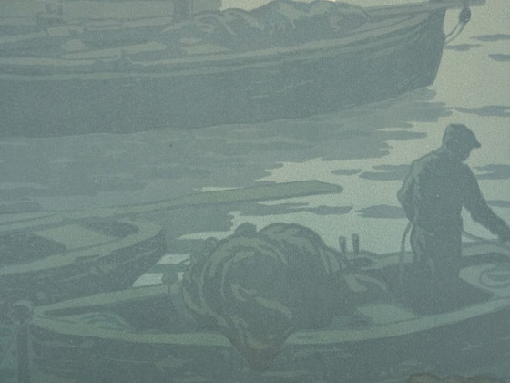 Henri Rivière : La Féérie Des Heures, Premier Quartier, Lithographie Originale Signée (photo 8 of 8)