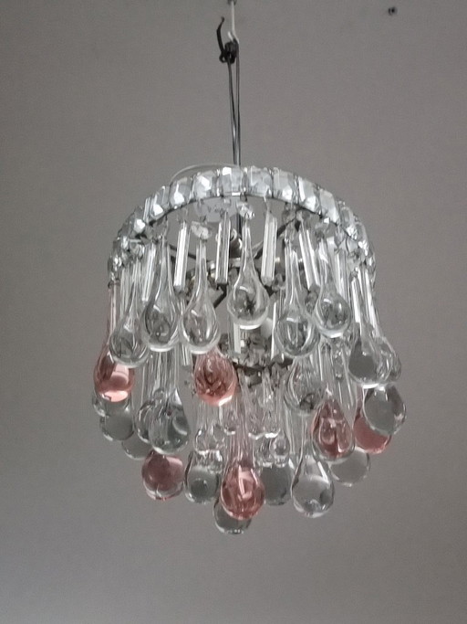 Murano glass teardrop chandelier, 1960s