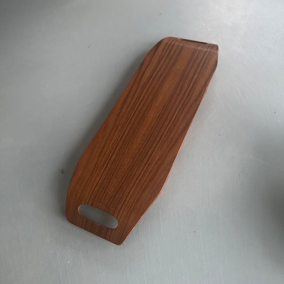 Image 1 of Design dienblad - zeldzaamheid - Deens - teakhout - jaren 60 - Mid-Century - Bauhaus - Deens