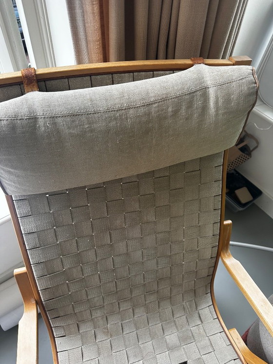 Vintage Deense Fauteuil - Ter Restauratie – Canvas, Wood (photo 4 of 6)