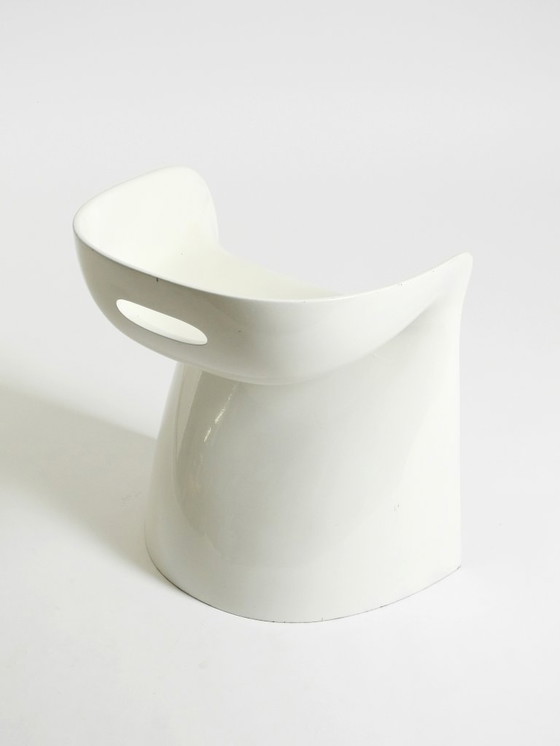 Image 1 of Very rare white stool by Winfried Staeb from the 1970s for the Form + Life Collection