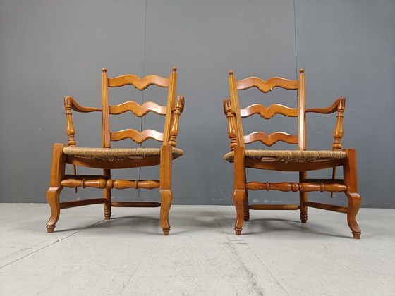 Image 1 of Pair Of French Provencal Armchairs, 1950S