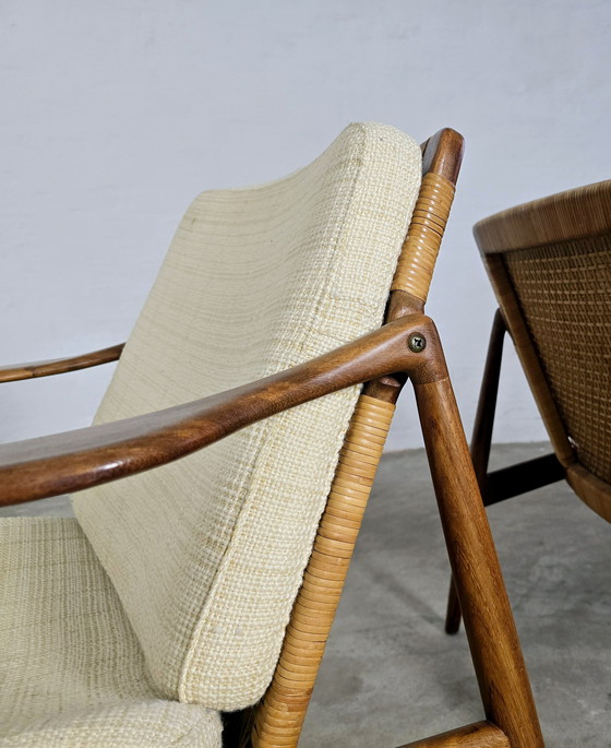 Image 1 of Hartmut Lohmeyer Set Mid Century anni '60 e '70 Panche Poltrone Poltrona Vintage Suite