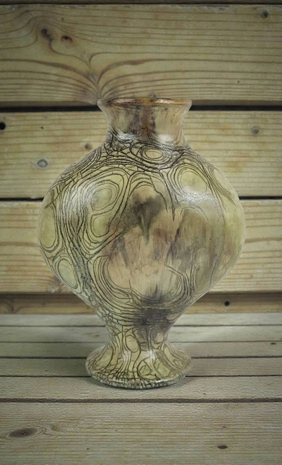 Steinzeugvase signiert Anne Marie Sybesma De Bay, auch bekannt als MIEP La Borne – Vasen, Porcelain (photo 2 of 11)