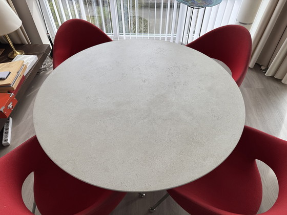 Image 1 of MDF Italia Rock Table 120cm terracotta stone chip cement
