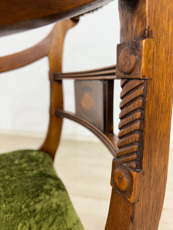 Image 1 of Sedia da scrivania inglese, poltrona, vintage Regency