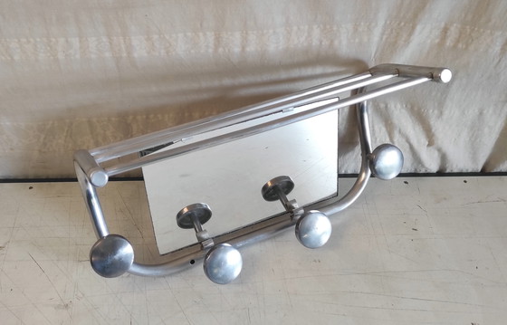 Image 1 of Art Deco style wall-mounted coat rack - mid-20th century