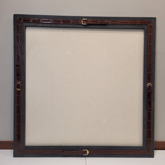 Image 1 of Cornice Marco Tadini in pelle, stile Hermès, anni &#39;90 - Spagna