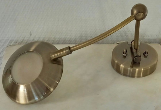 Schöne Jan des Bouvrie Wandlampe Messing 90er Boxford Holland – Boxford Holland BV, Tischlampen, Glass, Brass (photo 4 of 6)