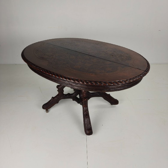 Image 1 of Black Forest Center Table by Matthijs Horrix for Horrix The Hague, 1890s