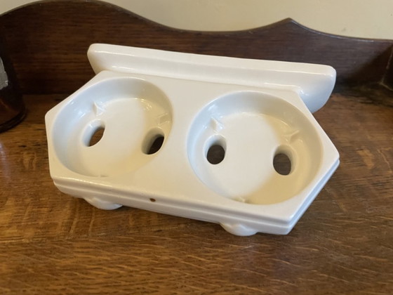 Image 1 of Zahnbürstenhalter Art déco, 1930, französisches Porzellan