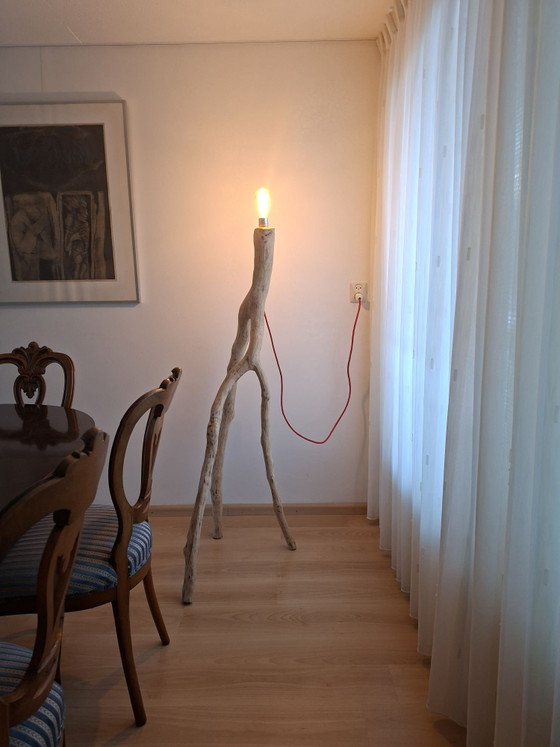 Lumière sur bois par Dolf, Lampadaires, Textile, Beige (photo 3 sur 5)