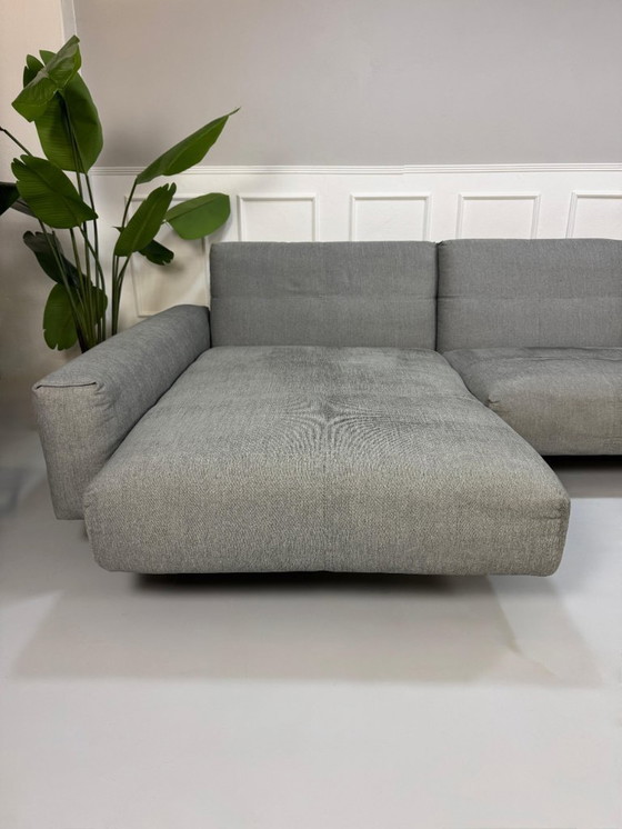 Image 1 of Rolf Benz 50 Tissu Gris Canapé Canapé d'angle Fonction relax + coussins