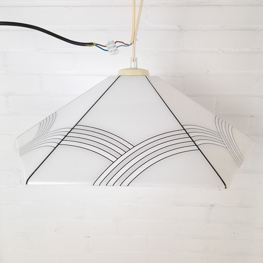 Lampada a sospensione vintage anni '70 in acrilico con cappello da strega