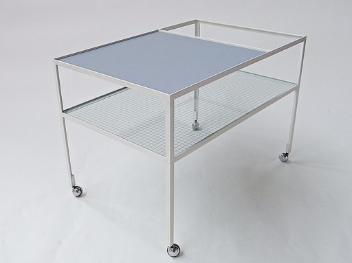 Carrello bar disegnato da Herbert Hirche per Holzäpfel, Germania, anni '50.