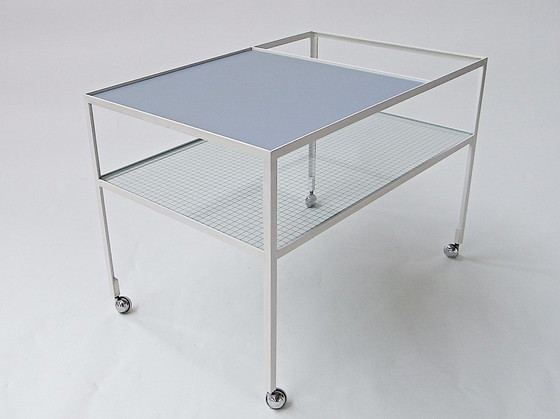 Image 1 of Carrello bar disegnato da Herbert Hirche per Holzäpfel, Germania, anni '50.