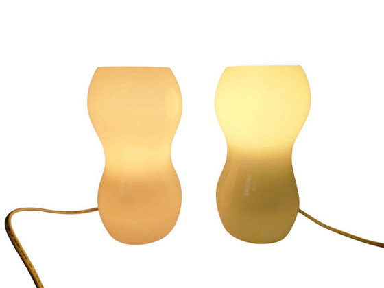 Image 1 of Ikea - Kvintant - modèle B9612 - « Lampe cacahuète » - lot de 2 - Style spatial - années 1990