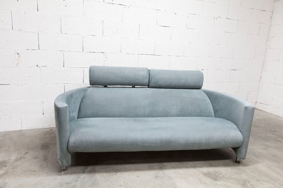 Image 1 of "Negresco" Sofa, designed by Bernard Massot for Neology France, in moiré velvet